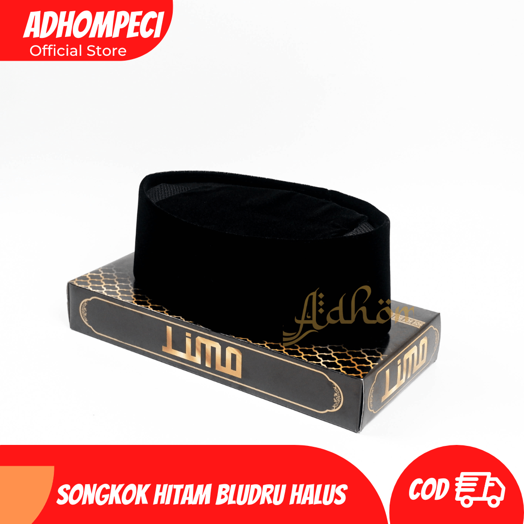 Grosir Songkok Hitam AC Bludru Halus Premium - Gambar 2