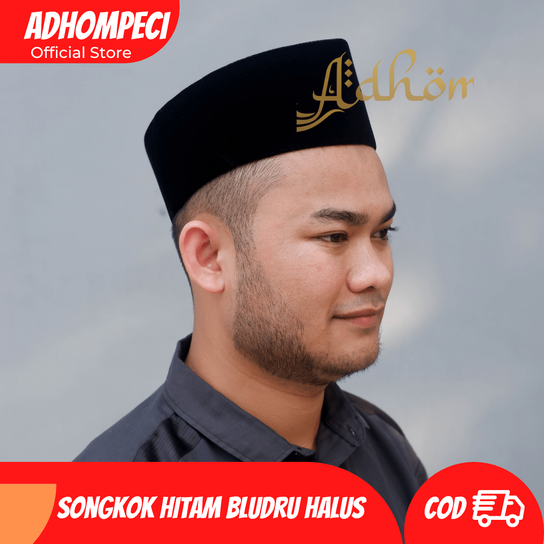 Grosir Songkok Hitam AC Bludru Halus Premium