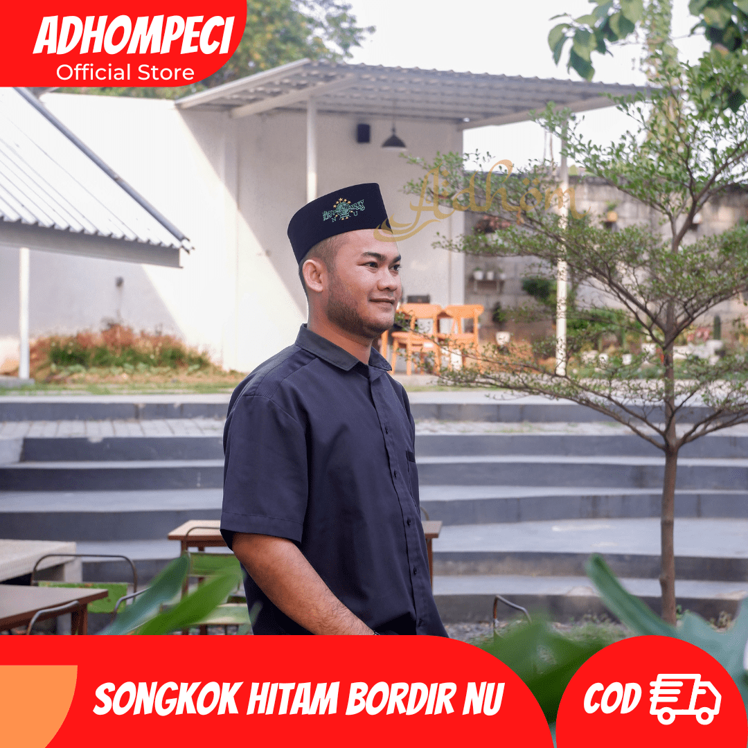 Grosir Songkok Hitam AC Bordir NU