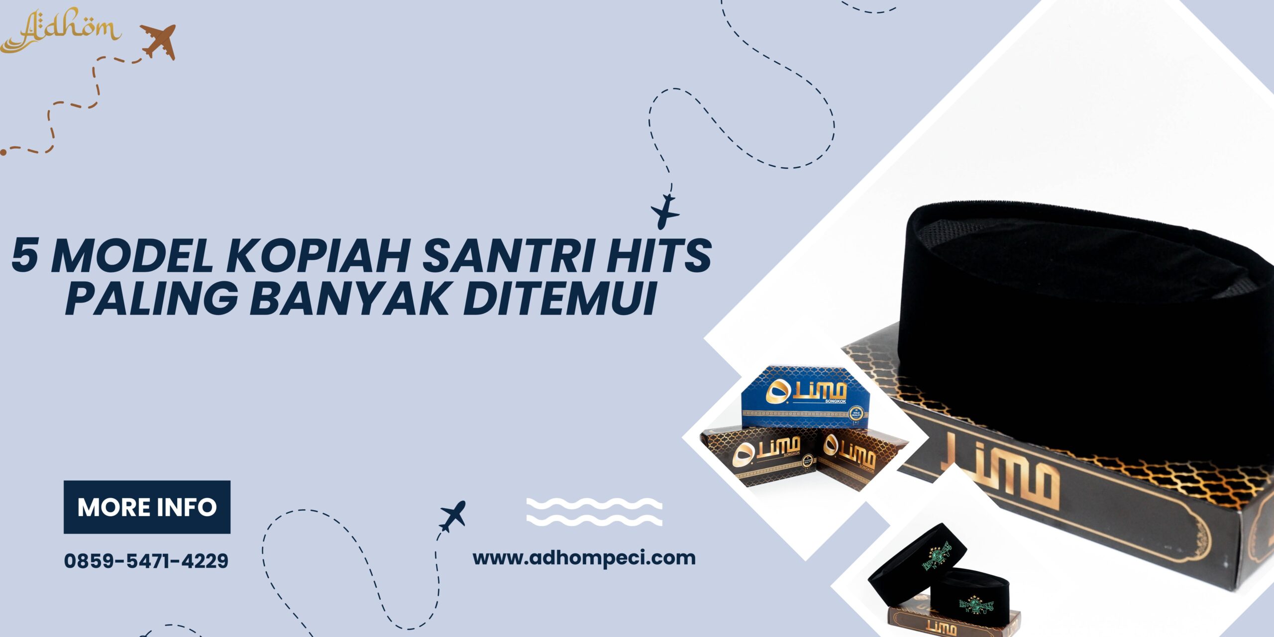 5 Model Kopiah Santri Hits Paling Banyak Ditemui