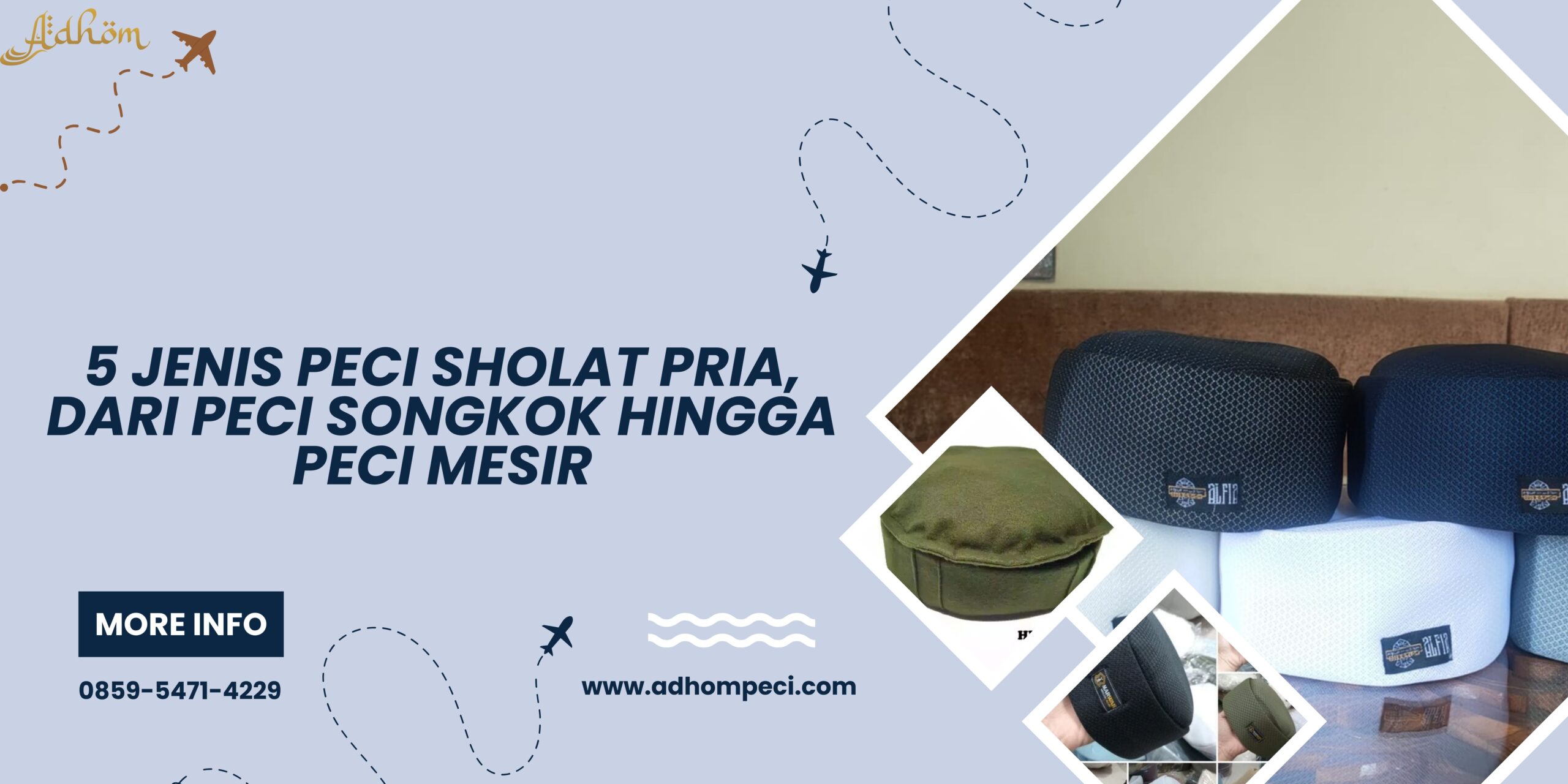 5 Jenis Peci Sholat Pria, dari Peci Songkok hingga Peci Mesir